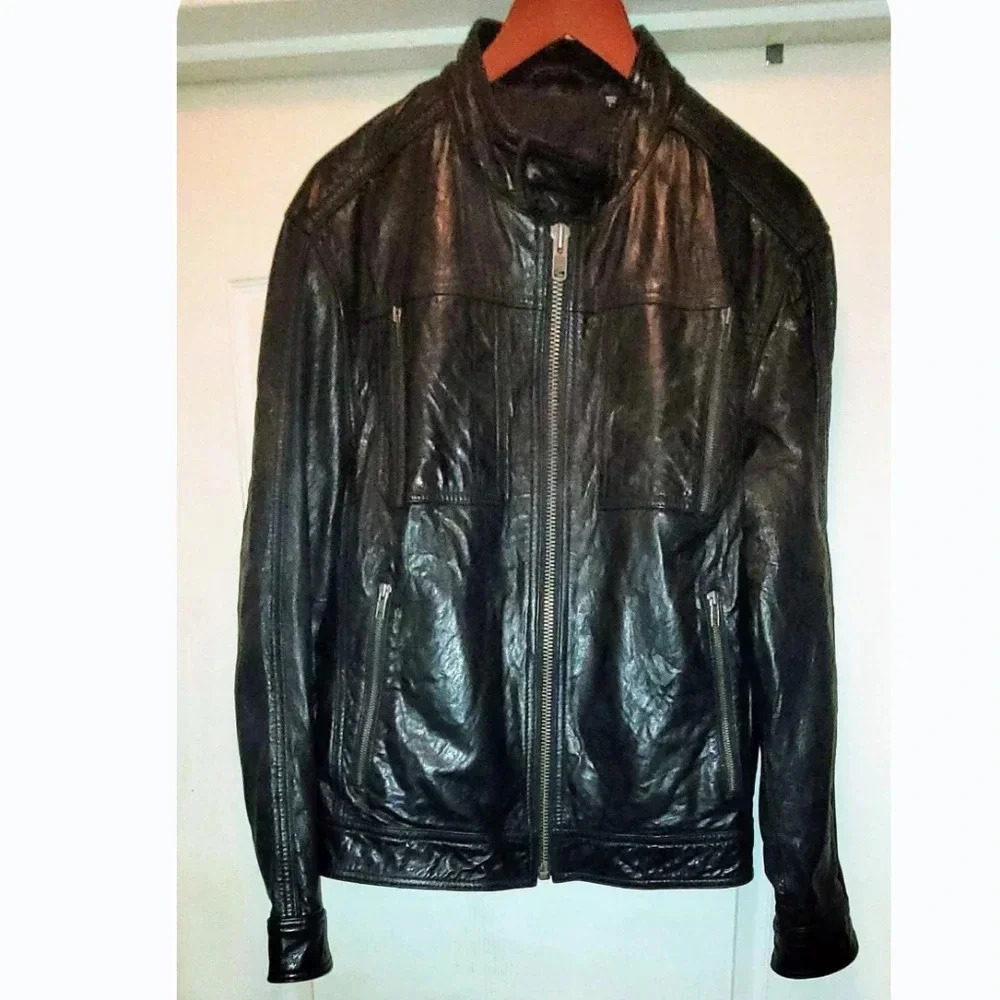 Murano Lambskin Leather Jacket Men's Large Like New